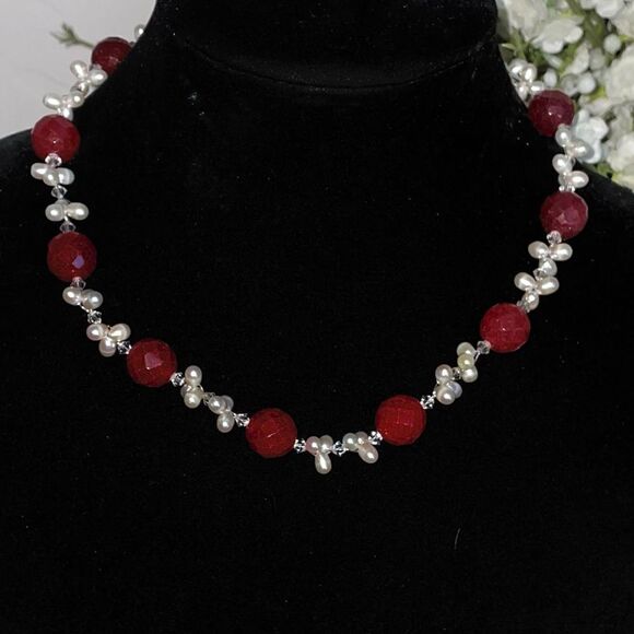 Genuine Pearl and Glass Bead Necklace - Picture 4 of 5